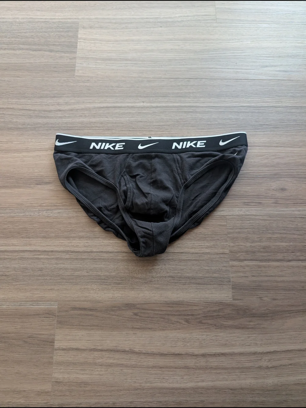 Nike Black Men's Briefs with White Logo Waistband